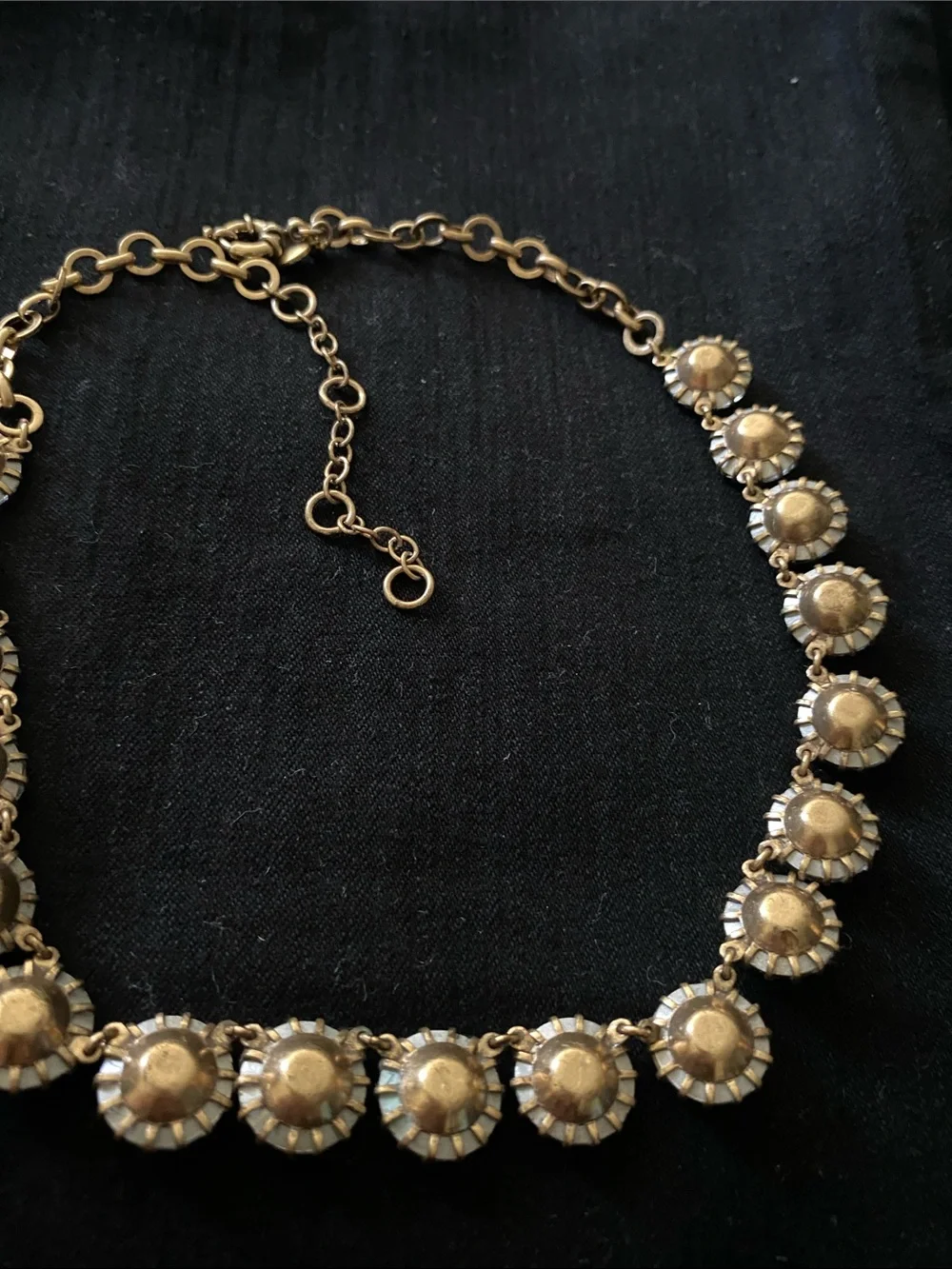 J  Crew Anna  Wintour Necklace Georgian   collet Riviere Rivoli Crystal Brûlée